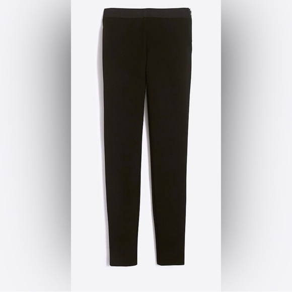 J. Crew Factory Gigi Pants Side Zip Closure Ponte H4101 Black sz 0 NWOT - Picture 1 of 6